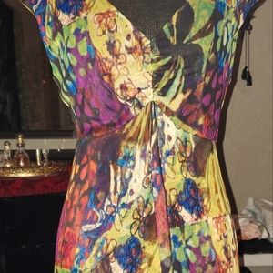 MONROE AND MAIN COLORFUL DRESS, SIZE 16